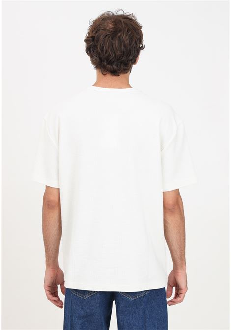 T-shirt a manica corta bianca da uomo con ricamo logo CALVIN KLEIN JEANS | J30J325645YBIYBI